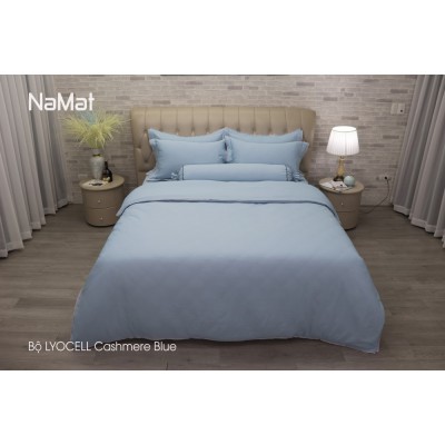 Bộ Chăn Ga Gối Lyocell Cashmere Blue